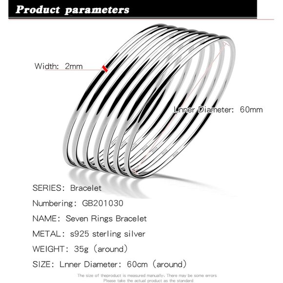 925 Sterling Silver Italian Handmade Bangle Set Rose Gold 2/3/4/5/6/7 - Picture 2 of 7